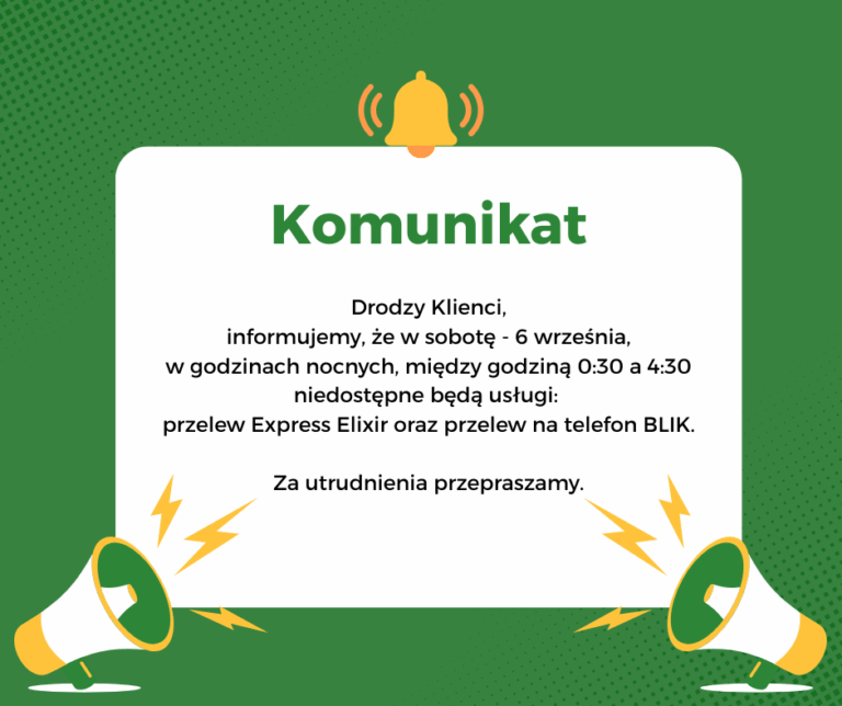 komunikat przerwa