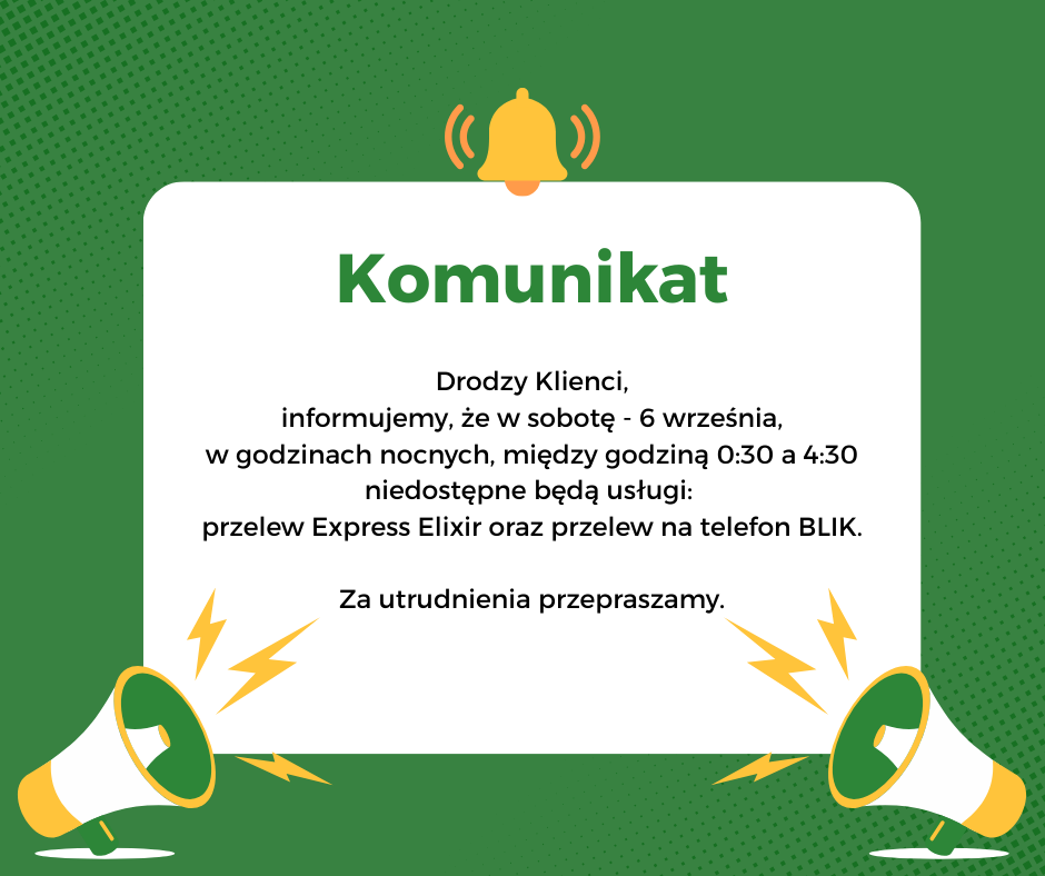 komunikat przerwa