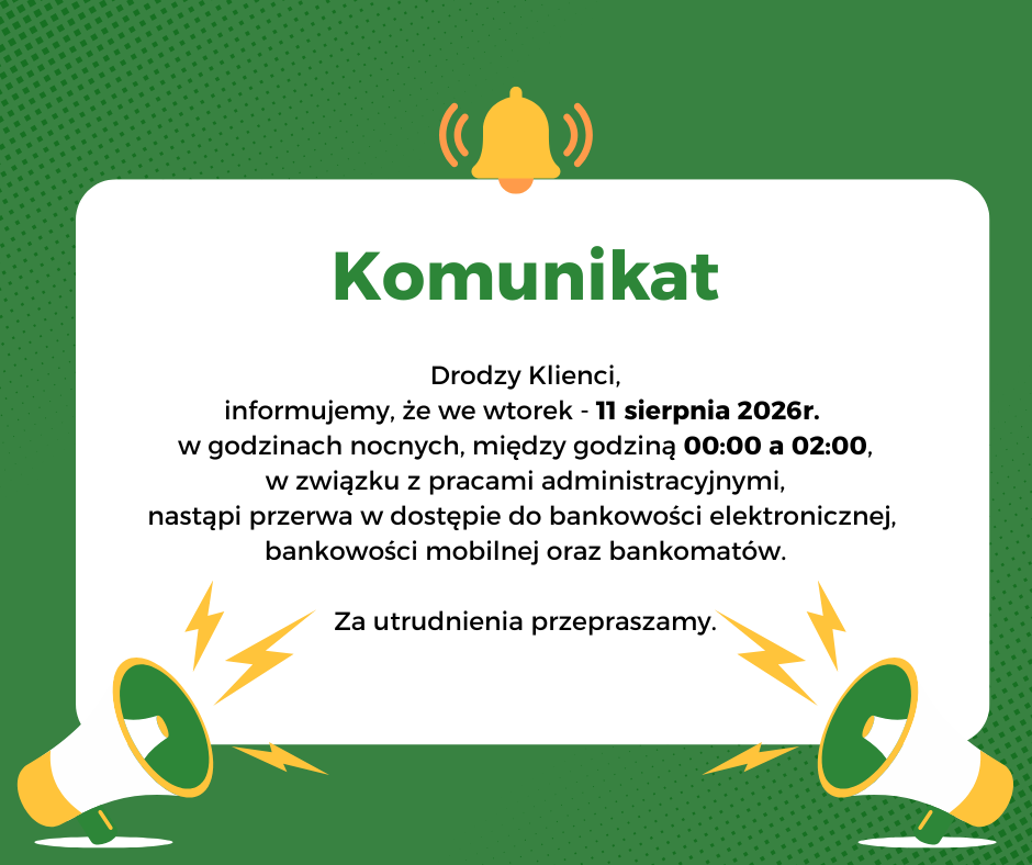 Komunikat przerwa serwisowa